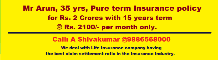 SIP with a Term Insurance policy, sip, sip shivakumar, HDFC term plan, LIC Term policy, ICICI Term plans, IFFCO Term plans, Max Term insurance, 